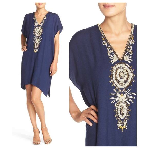 LILLY PULITZER 'Chai' Embellished Caftan Dress (XXS/XS) - Picture 1 of 5